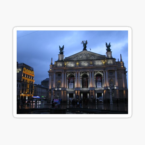 Artikel-Vorschau von Lviv Opera House in der Dämmerung, designt und verkauft von Elena Skvortsova.