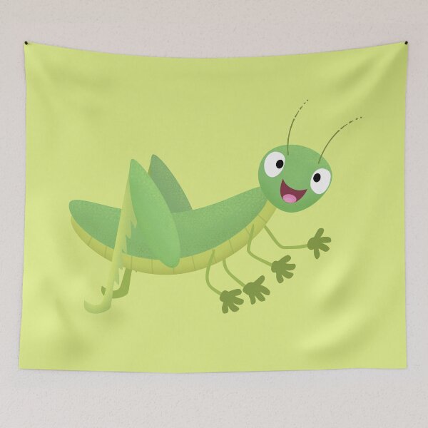 Item preview, Dibujos animados de saltamontes feliz verde lindo designed and sold by FrogFactory.