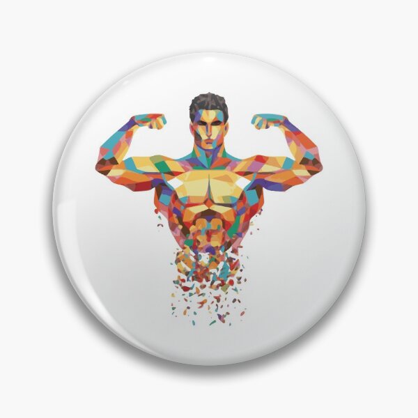 Item preview, Bodybuilder Double Biceps Pose Colorful Artwork  designed and sold by mouad naouiri.