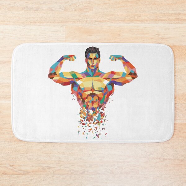 Item preview, Bodybuilder Double Biceps Pose Colorful Artwork  designed and sold by mouad naouiri.