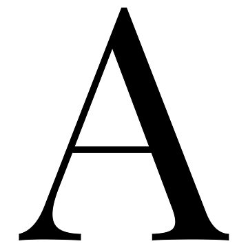 Letter A in a Classic Font | Poster