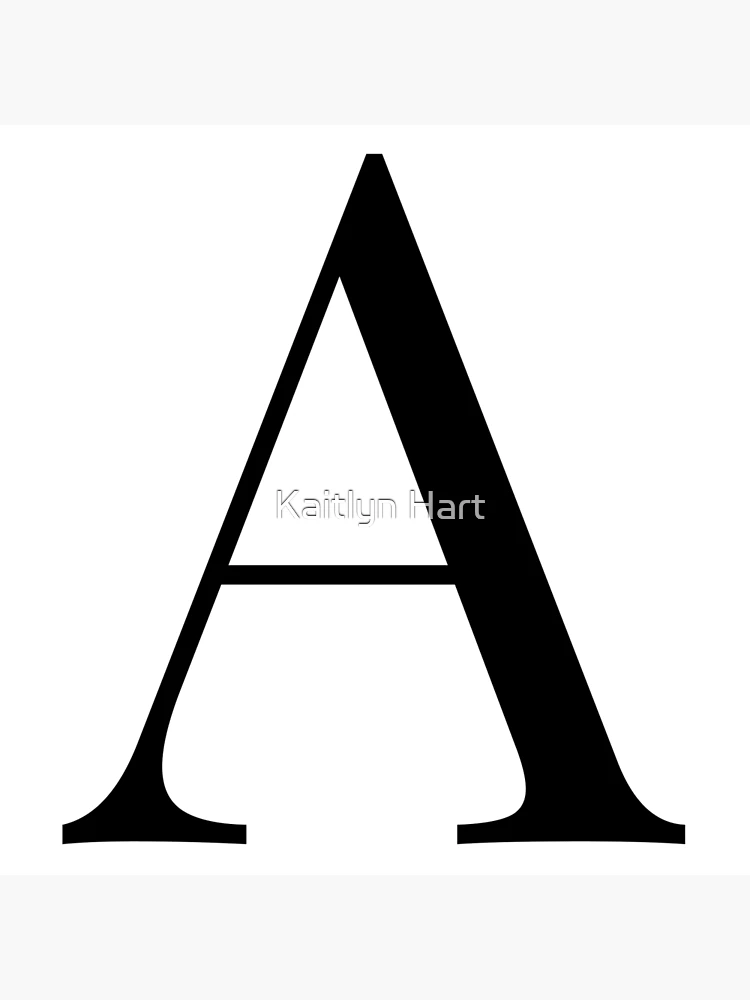 Letter A in a Classic Font Art Board Print for Sale by Kaitlyn Hart |  Redbubble
