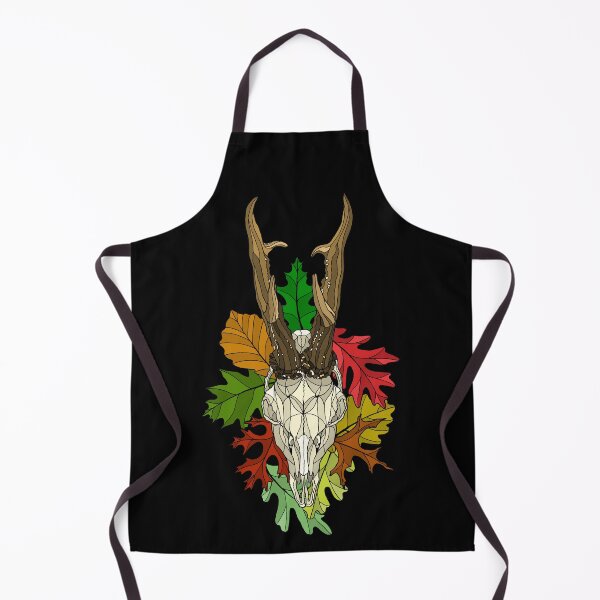 Item preview, Roe Deer Skull On Fall Leaves designed and sold by TinkerandBone.