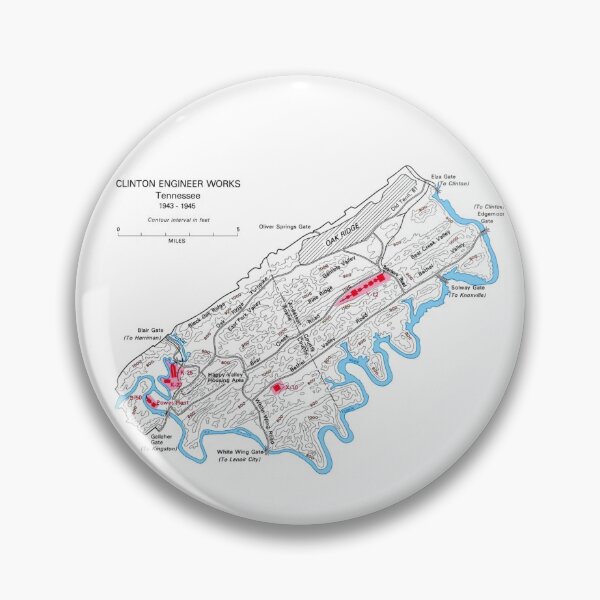 Artikelvorschau, OAK RIDGE MANHATTAN PROJEKT CLINTON ENGINEER WORKS KARTE entworfen und verkauft von 110and220.