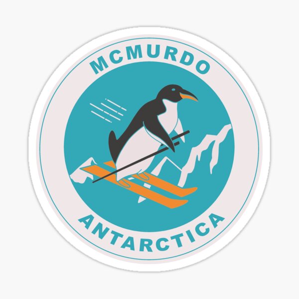 Item preview, McMurdo Antarctica Penguin T Shirt, Sticker designed and sold by MEKR.