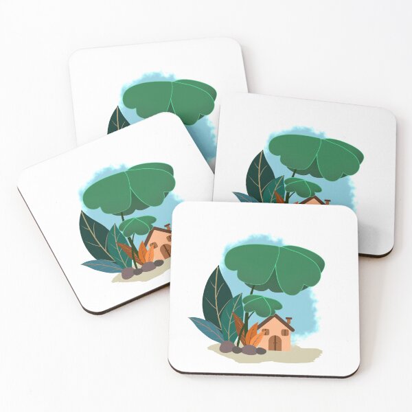 Item preview, Mini House And Trees Illustration designed and sold by dpeepowl.