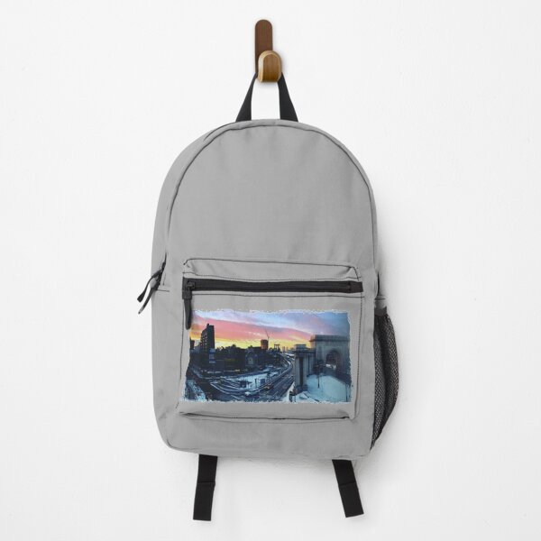 Item preview, New York Sunrise in Chinatown Illuminates the Manhattan Bridge Arch and Colonnade designed and sold by MajestyMaker.
