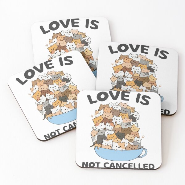 Item preview, Love Is Not Cancelled Cute Cats designed and sold by designbychow.