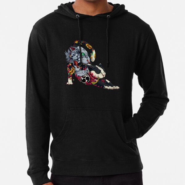 Stretching Monmon Cat Lightweight Hoodie