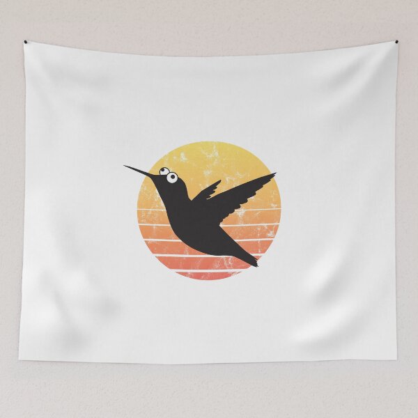 Item preview, Cute Hummingbird Silhouette Sunset designed and sold by DoomSalad.