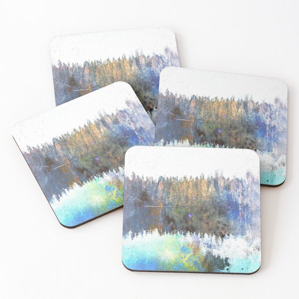 Item preview, Mirrored Reflection Lake and Tree Landscape  designed and sold by Punderstandable.