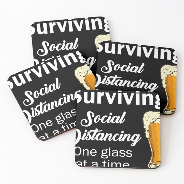 Item preview, Surviving Social Distancing One Glass At A Time Funny Beer designed and sold by leanhngunhubo.