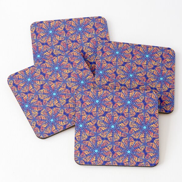 Item preview, Monarch Butterfly Tessellation - light blue background designed and sold by jeanneius.