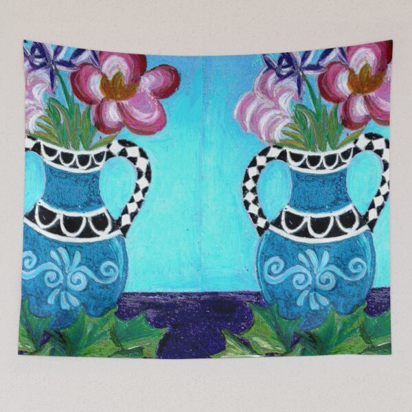 Item preview, Blue Aged Flower Vase designed and sold by Korroby.