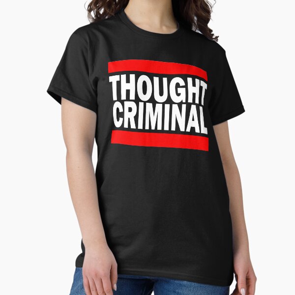 Item preview, Thought Criminal - Black Background designed and sold by yoshi77.