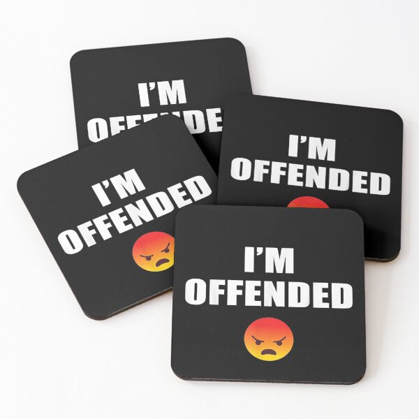 Item preview, I'm Offended Funny Emoticon Angry Emotion Political Tolerant designed and sold by rebeccapicker.