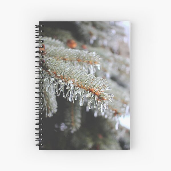 Pine Tree in Ice Storm Spiral Notebook