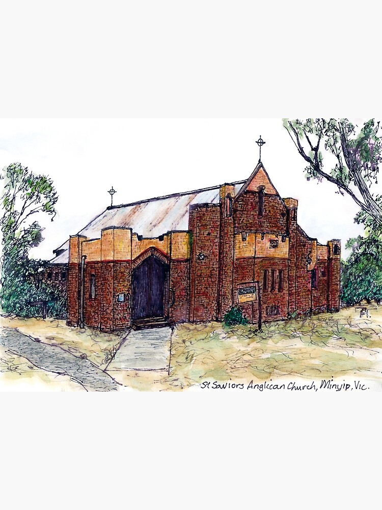 "Australian Scene St Saviors Anglican Church, Minyip, Vic, Aus