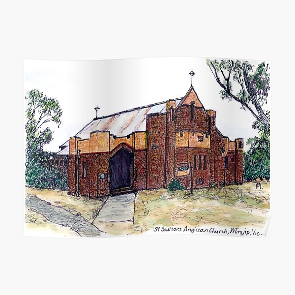 "Australian Scene St Saviors Anglican Church, Minyip, Vic, Aus