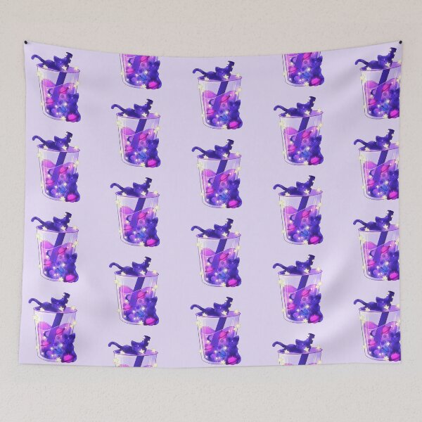 Item preview, Purple Galaxy Cats Boba Tea designed and sold by averiillustrate.