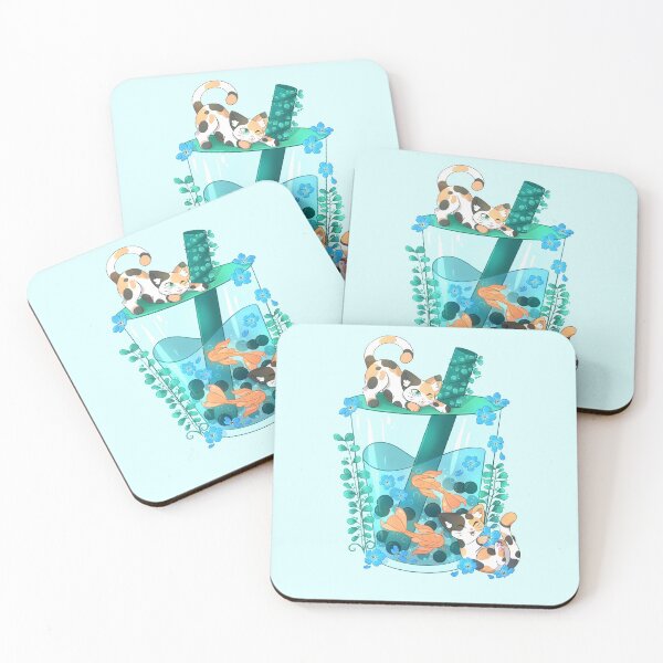 Item preview, Kawaii Koi Pond Boba Tea designed and sold by averiillustrate.