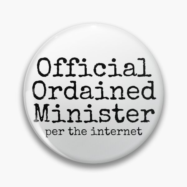 Item preview, Official Ordained Minister Per The Internet - black text designed and sold by MixedBagMerch.