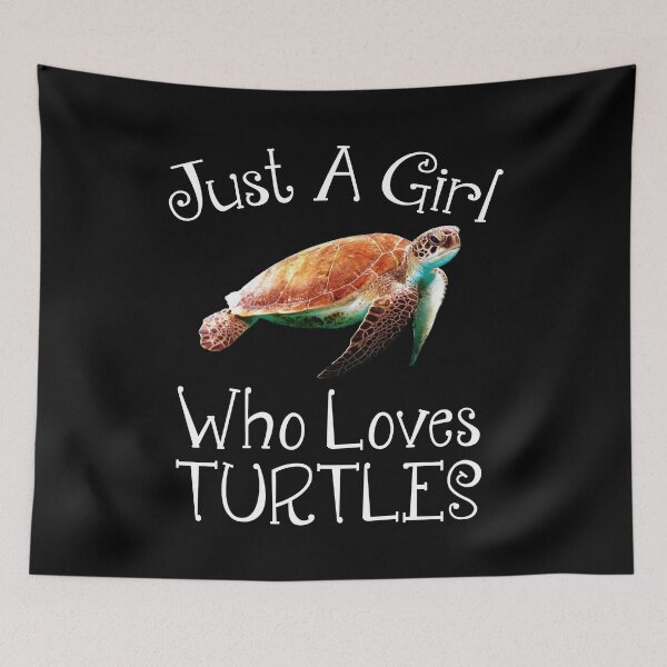 Item preview, Just A Girl Who Loves Turtles designed and sold by Cat Lady Designs.