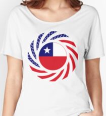 Chilean American Multinational Patriot Flag Series Women's Relaxed Fit T-Shirt