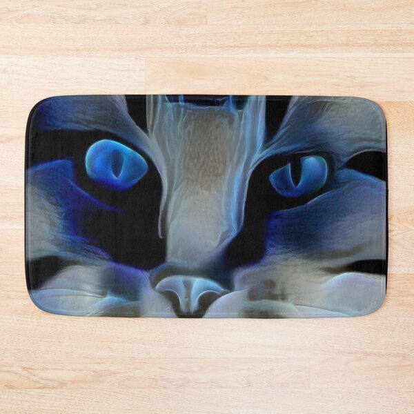 Item preview, Intense Blue Cat - Digital Art designed and sold by ittybittyowl.