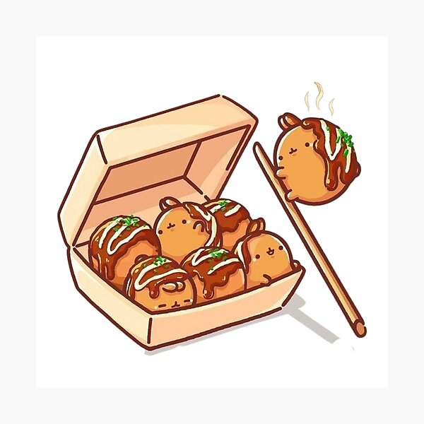 Vista previa del artículo con la obra «Kawaii Food», diseñado y vendido por HelloGloomy.