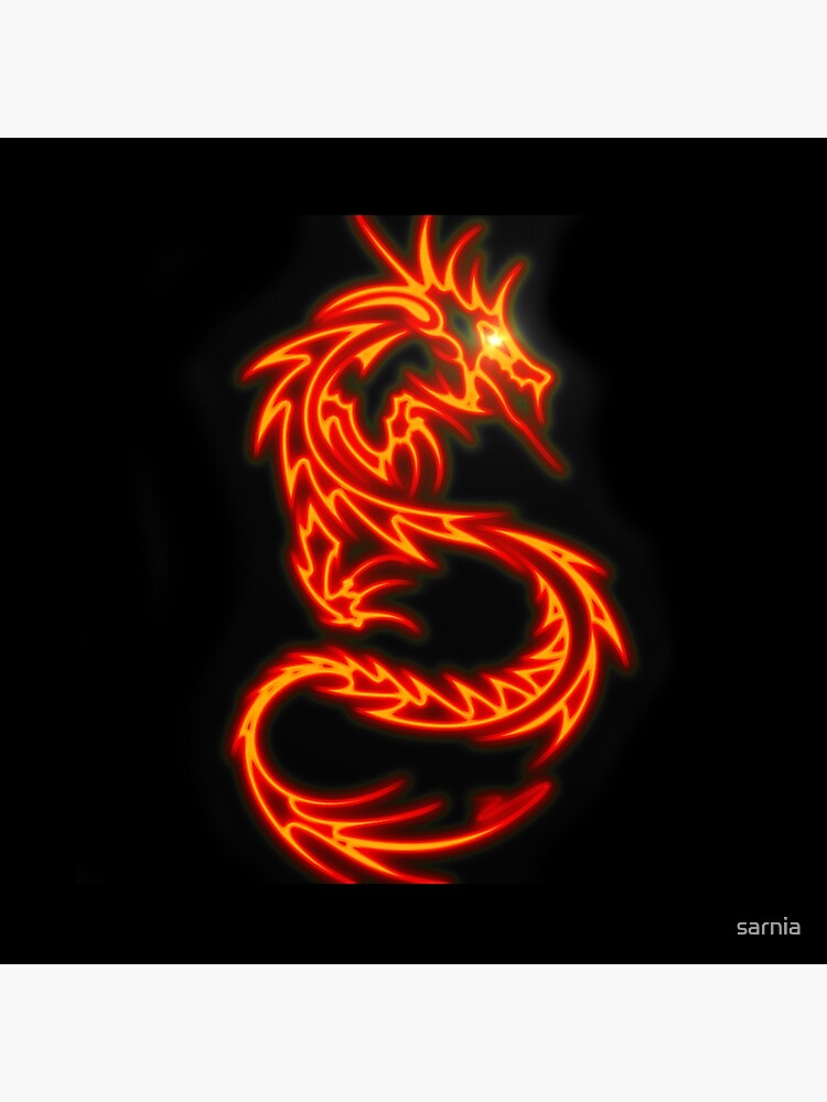 Bolsa De Tela Dragon Neon Rouge De Sarnia Redbubble