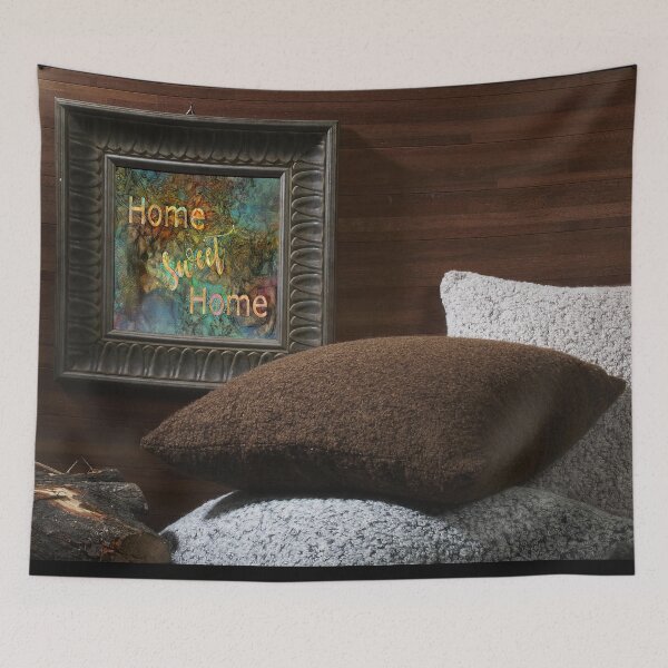 Item preview, Home Sweet Home - Comfy Pillows with Pretty Framed Art designed and sold by ittybittyowl.