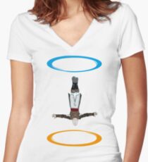 Infinite Leap Women's Fitted V-Neck T-Shirt