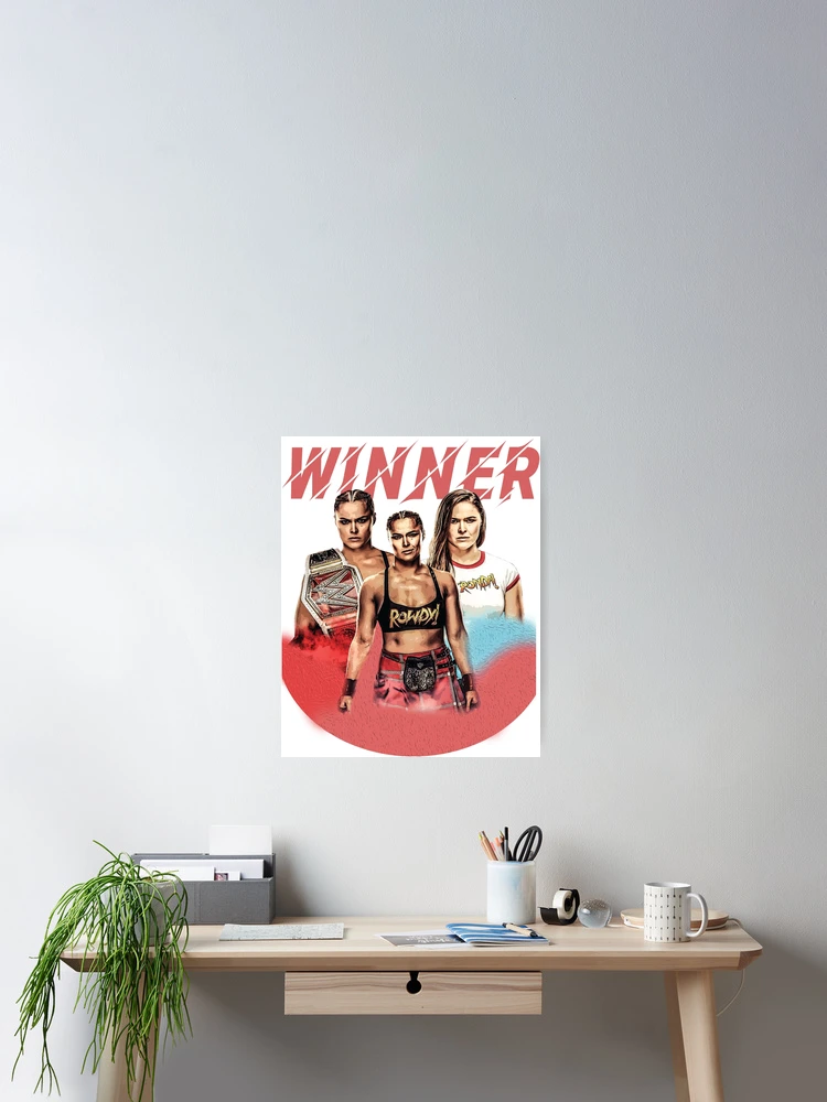 Thumbnail 2 of 3, Poster, The Winner - Ronda Rousey designed and sold by Clothesify.
