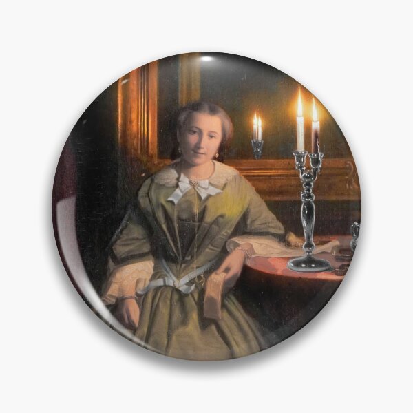 Item preview, Young woman at the table in candlelight designed and sold by billduncan.