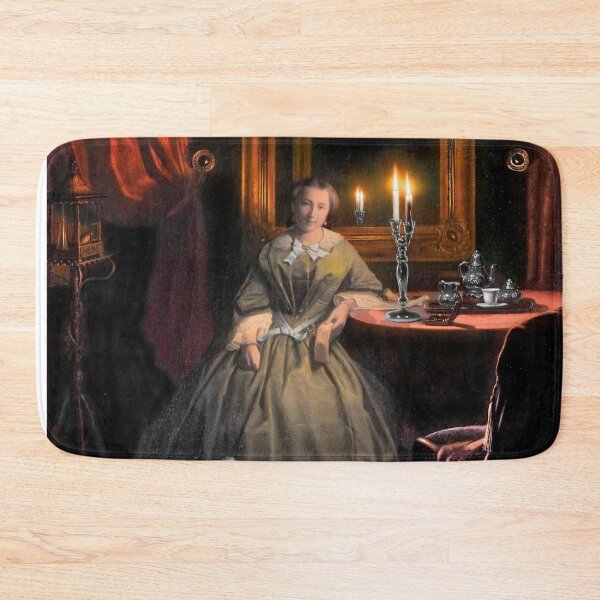 Item preview, Young woman at the table in candlelight designed and sold by billduncan.