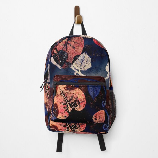 Item preview, Floral Leaves, Watercolor Print, Botanical design Pastel flowers orange blue designed and sold by ZenArt-Fern.
