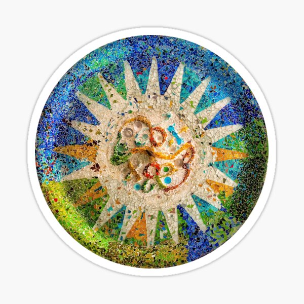 Item preview, Park Guell Gaudi Barcelona Spain trencadis design ball room designed and sold by LolioGifts.
