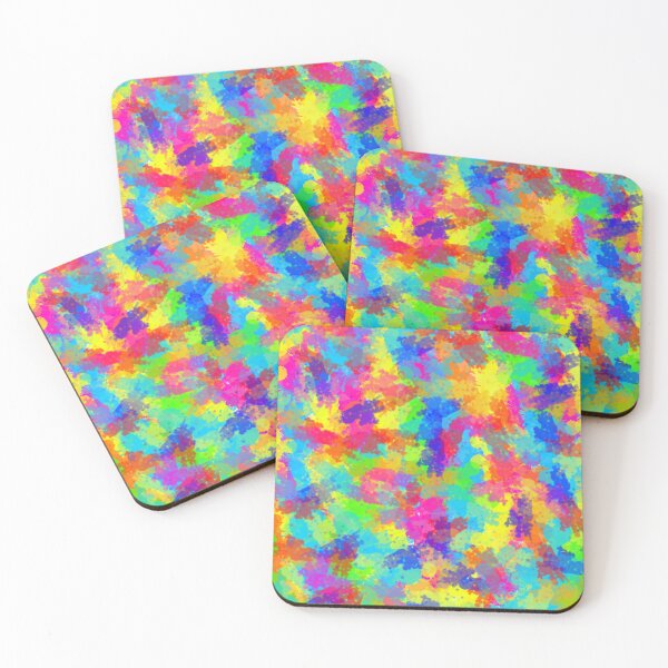 Item preview, Self expression abstract art rainbow splatter designed and sold by KatyChristoff.
