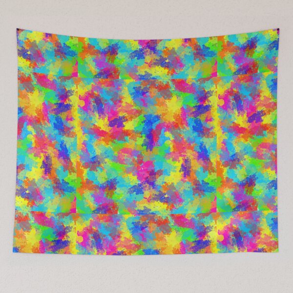Item preview, Self expression abstract art rainbow splatter designed and sold by KatyChristoff.