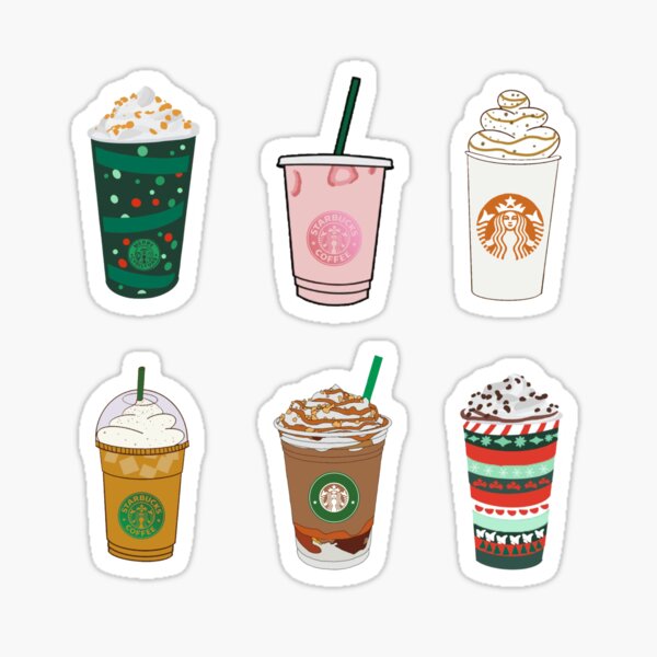 starbucks holiday drinks stickers for sale redbubble