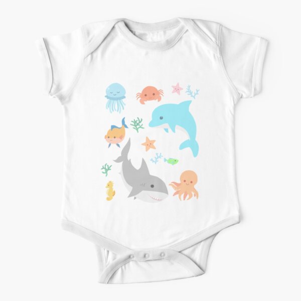 Creatures of the Sea Short Sleeve Baby One-Piece
