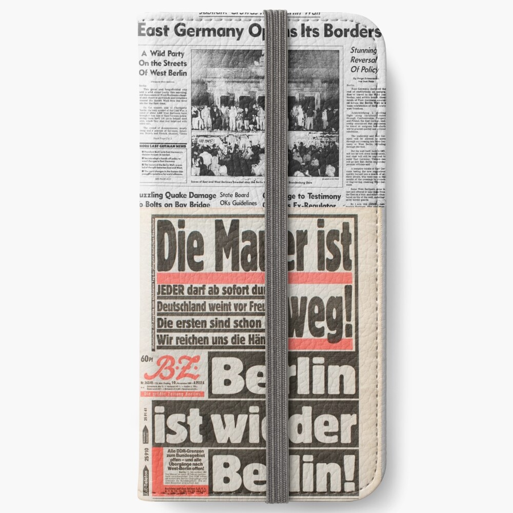 Fall of the Berlin Wall - Newspaper Collage Art Board Print for Sale by  HereIsTheNews