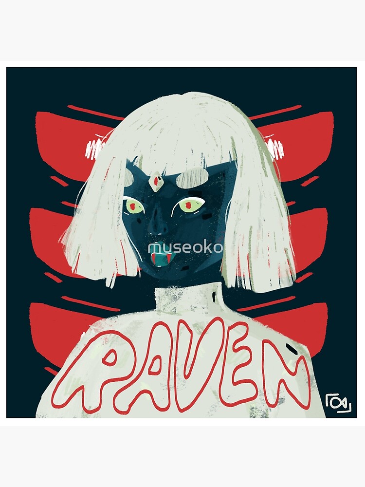 raven (demon vr.)" Board Print Sale by museoko | Redbubble