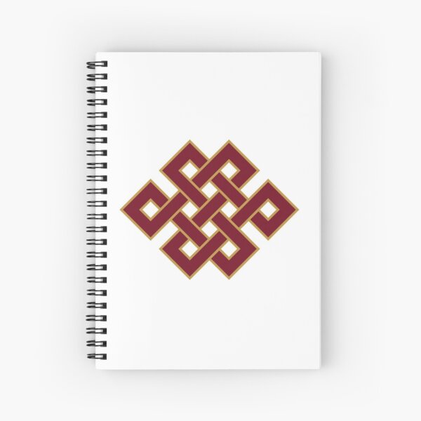 Buddhist Endless Knot Spiral Notebook