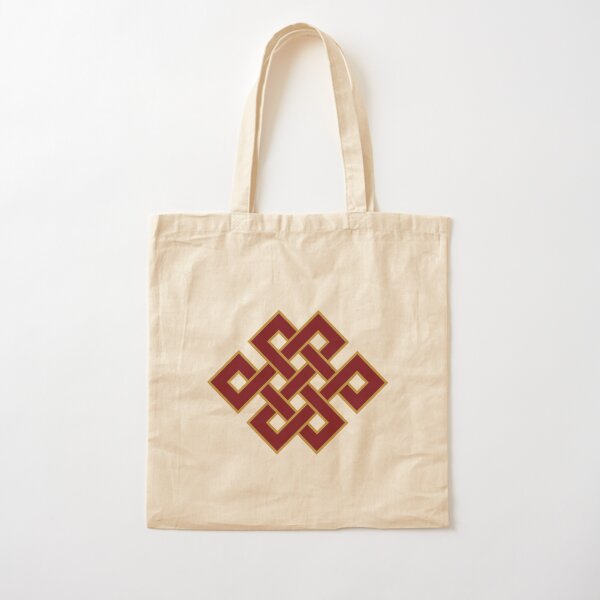 Buddhist Endless Knot Cotton Tote Bag