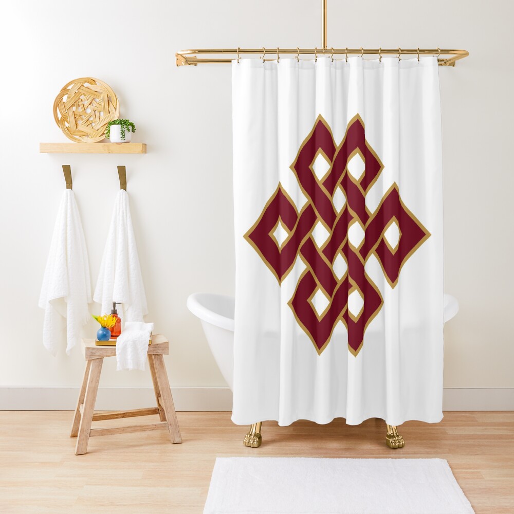 Buddhist Endless Knot Shower Curtain