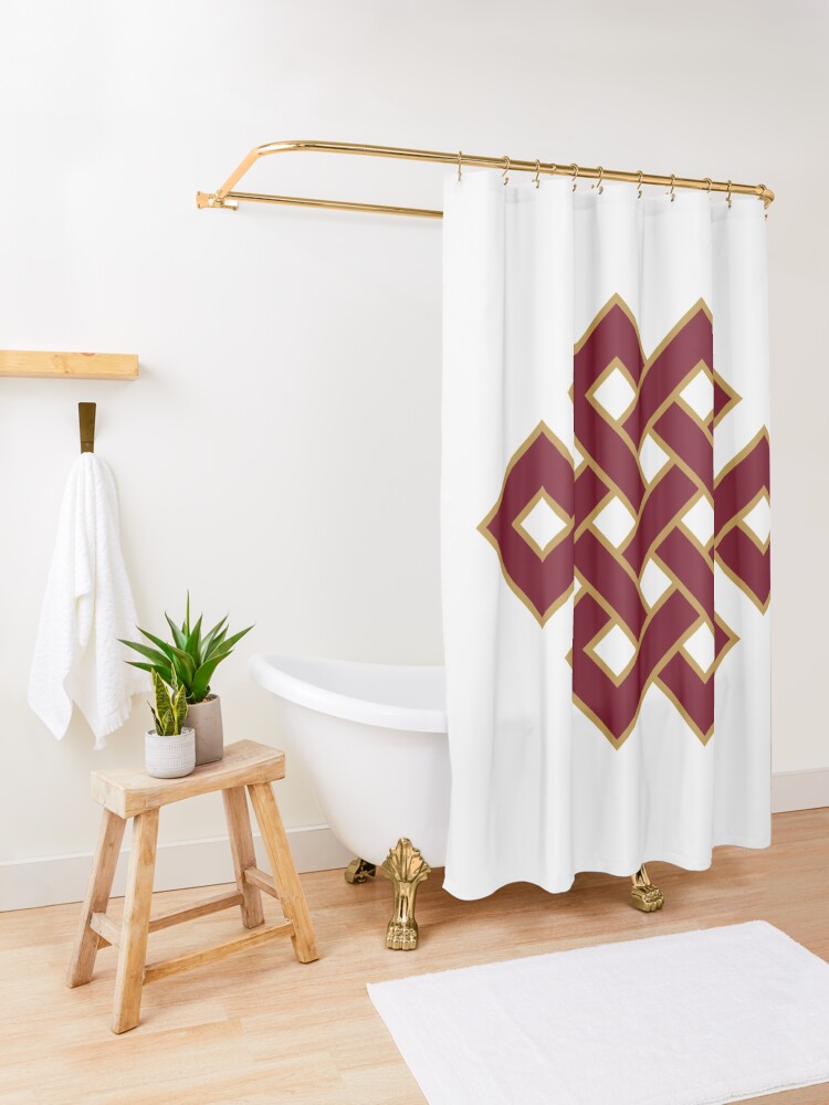 Alternate view of Buddhist Endless Knot Shower Curtain