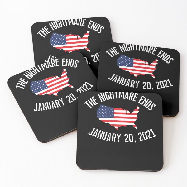 Item preview, Flag The Nightmare Ends Anti Trump Pro Biden Inaguration 2021 designed and sold by JonesWorldOrder.