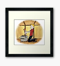 When Calvin will be tall Framed Print
